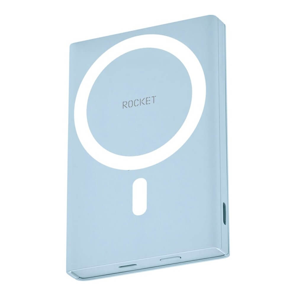 Беспроводная аккумуляторная батарея 5000mAh Rocket Hold, PD20W, цвет:светло-голубой